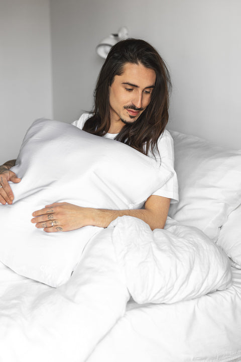 TAIE D'OREILLER EN SOIE ET MICROFIBRE
